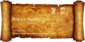 Makis Debóra névjegykártya